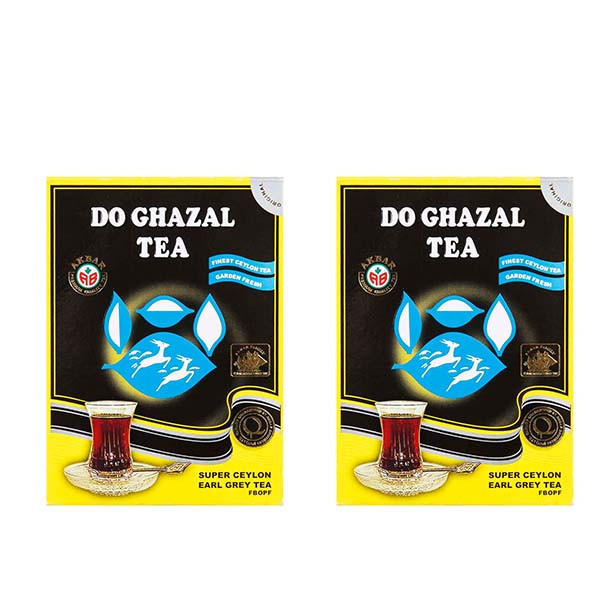 چای سیاه شکسته سیلان دو غزال - 500 گرم بسته 2 عددی