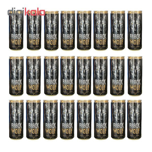 نوشابه انرژی زا بلک ولف- 250 میلی لیتر مجموعه 24 عددی