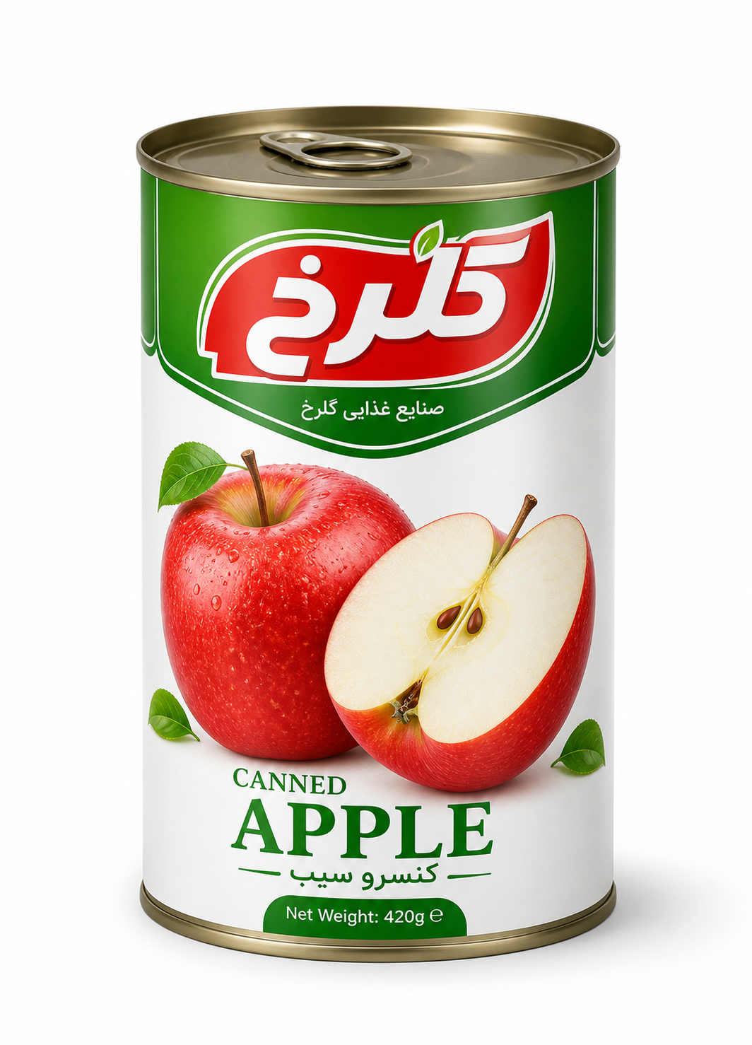 کمپوت سیب گلرخ 350 گرم ۱۲ عددی