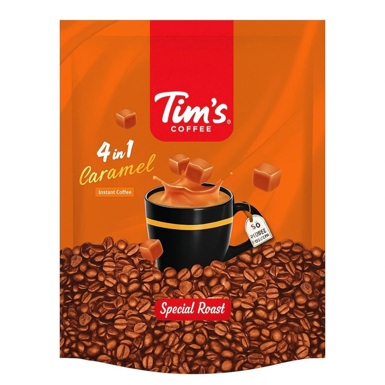 کافی میکس 4 در 1 با طعم کارامل تیمز - 18 گرم بسته 20 عددی