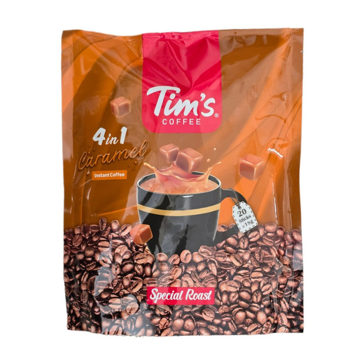 کافی میکس 4 در 1 با طعم کارامل تیمز - 18 گرم بسته 20 عددی