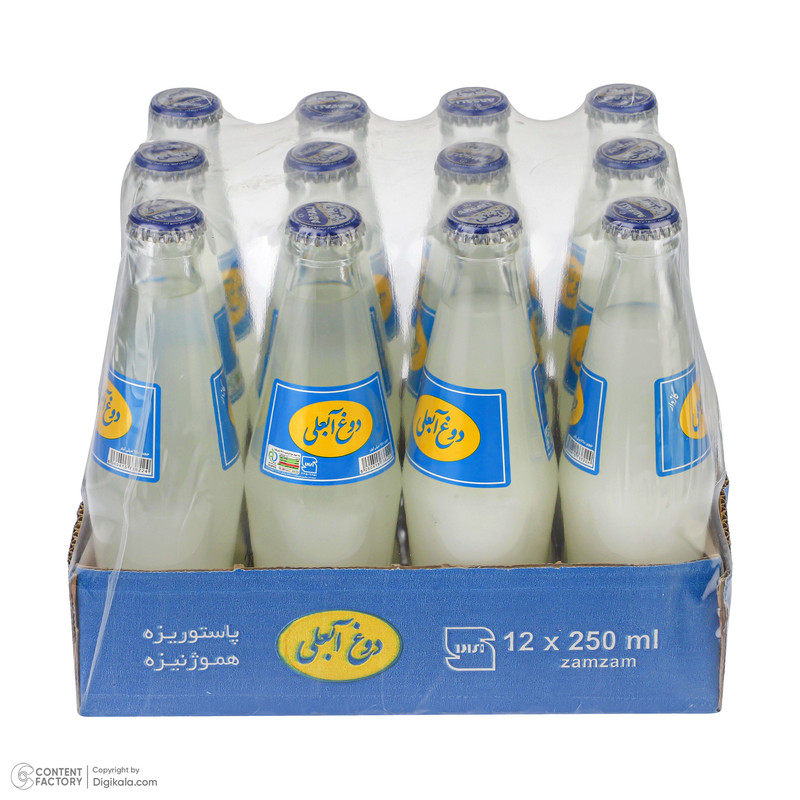 دوغ آبعلی شیشه ای 250 میل - 12 عددی