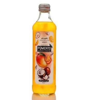 آب نارگیل شیشه تیکه دار با طعم انبه 200 میل 12 عددی