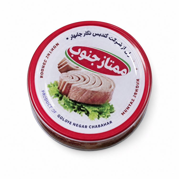 کنسرو ماهی تون در روغن ممتاز جنوب - 180 گرم 24 عددی
