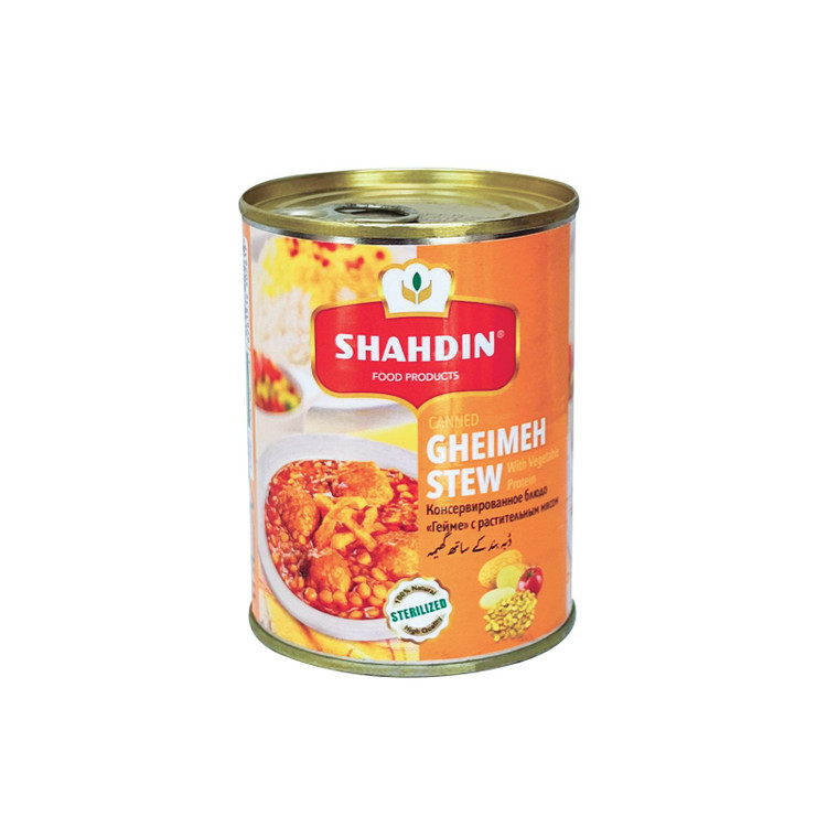 کنسرو خورشت قیمه با گوشت گیاهی شهدین - 480 گرم بسته 12 عددی