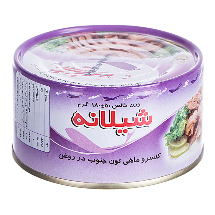 کنسرو ماهی تون در روغن آفتاب گردان شیلانه - 180 گرم 24 عددی