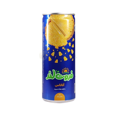 آبمیوه قوطی آناناس فروتلند_۴۰میل_۲۴عددی